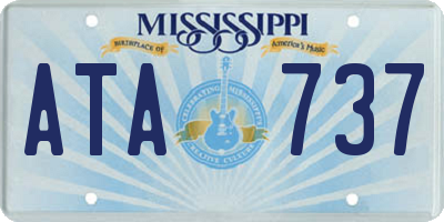 MS license plate ATA737