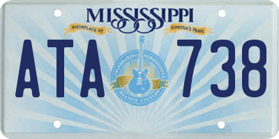 MS license plate ATA738