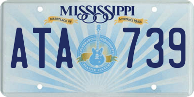 MS license plate ATA739