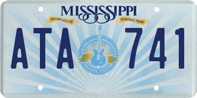 MS license plate ATA741