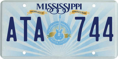 MS license plate ATA744