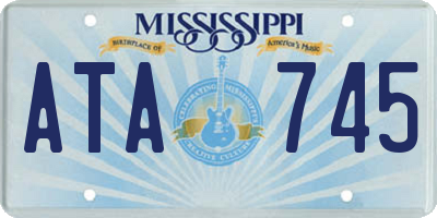 MS license plate ATA745
