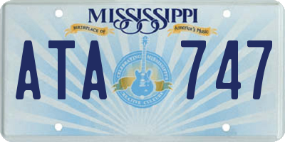 MS license plate ATA747