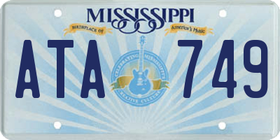 MS license plate ATA749