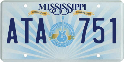 MS license plate ATA751