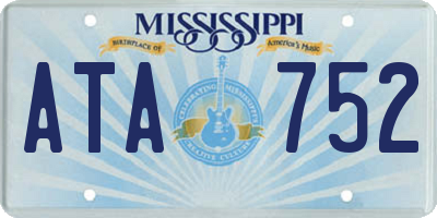 MS license plate ATA752