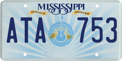MS license plate ATA753