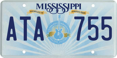MS license plate ATA755