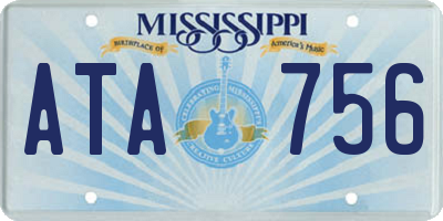 MS license plate ATA756