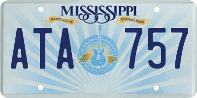 MS license plate ATA757