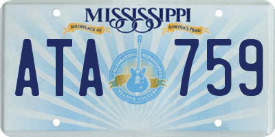 MS license plate ATA759