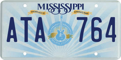 MS license plate ATA764