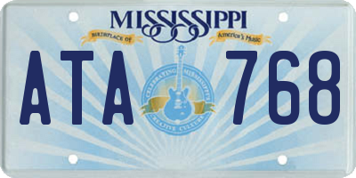 MS license plate ATA768