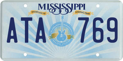 MS license plate ATA769