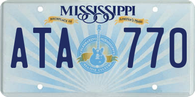 MS license plate ATA770
