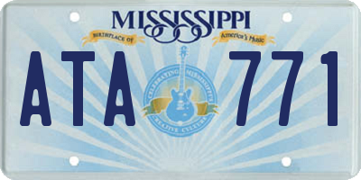 MS license plate ATA771