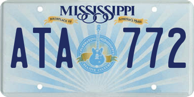 MS license plate ATA772