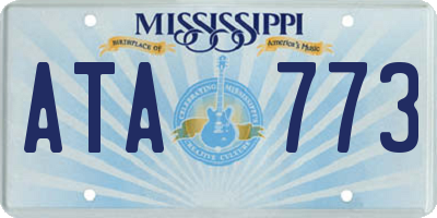 MS license plate ATA773