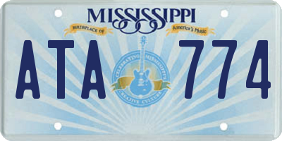 MS license plate ATA774