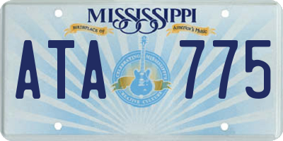 MS license plate ATA775