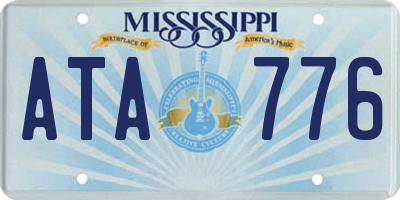 MS license plate ATA776