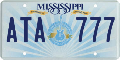 MS license plate ATA777