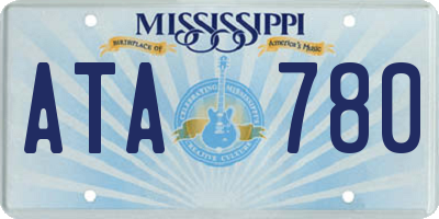 MS license plate ATA780