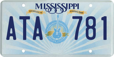 MS license plate ATA781