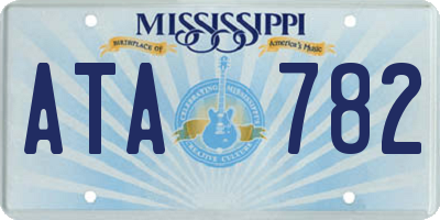 MS license plate ATA782