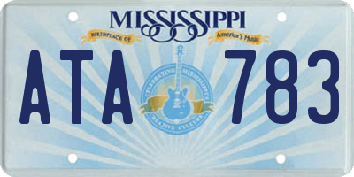MS license plate ATA783
