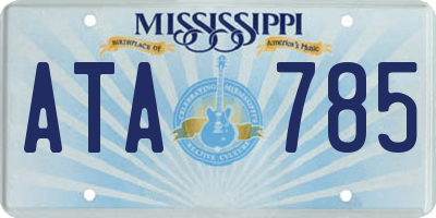 MS license plate ATA785
