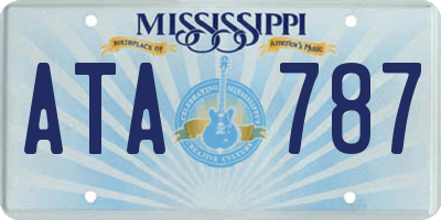 MS license plate ATA787