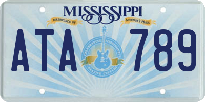 MS license plate ATA789