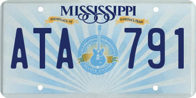 MS license plate ATA791