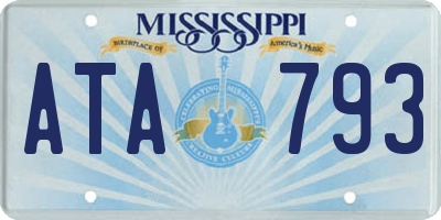 MS license plate ATA793
