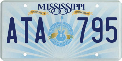 MS license plate ATA795