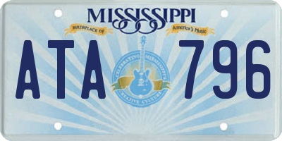 MS license plate ATA796