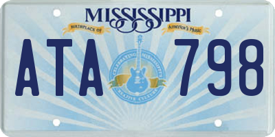 MS license plate ATA798