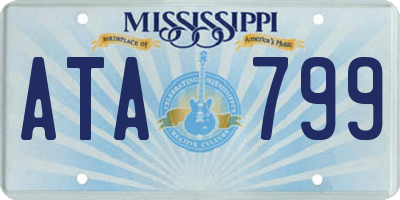 MS license plate ATA799
