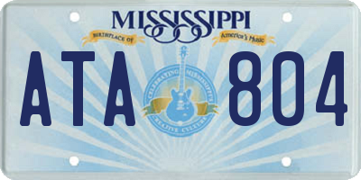 MS license plate ATA804