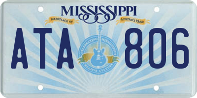 MS license plate ATA806