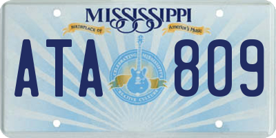 MS license plate ATA809