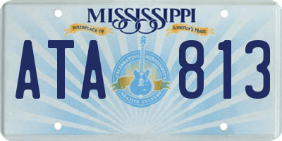 MS license plate ATA813