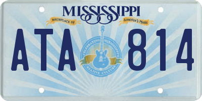 MS license plate ATA814