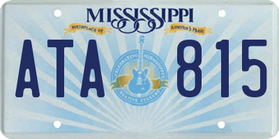 MS license plate ATA815