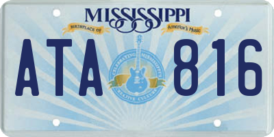MS license plate ATA816