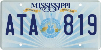 MS license plate ATA819