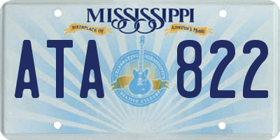 MS license plate ATA822