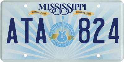 MS license plate ATA824