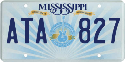 MS license plate ATA827